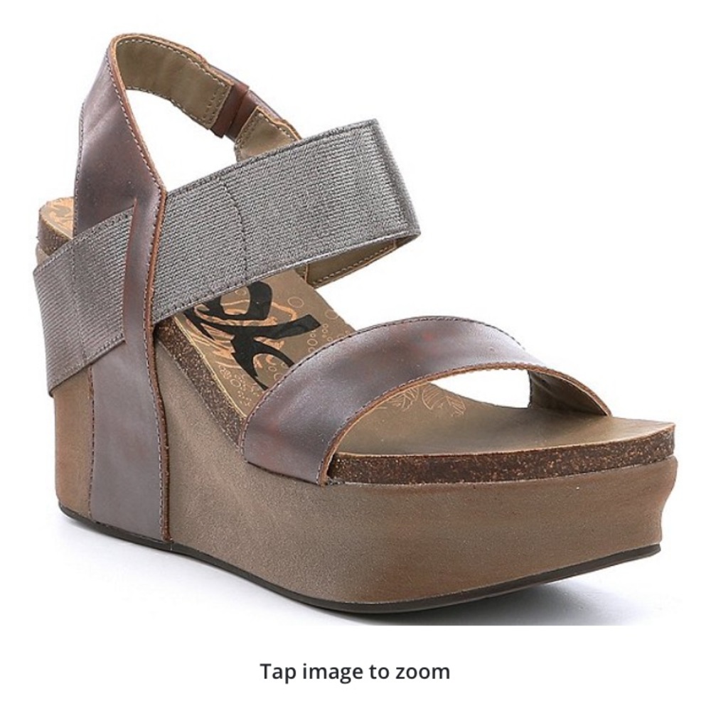 Bushnell Leather Platform Wedges